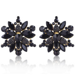 Fashion Alloy colorful crystal Flower Earrings for Women
