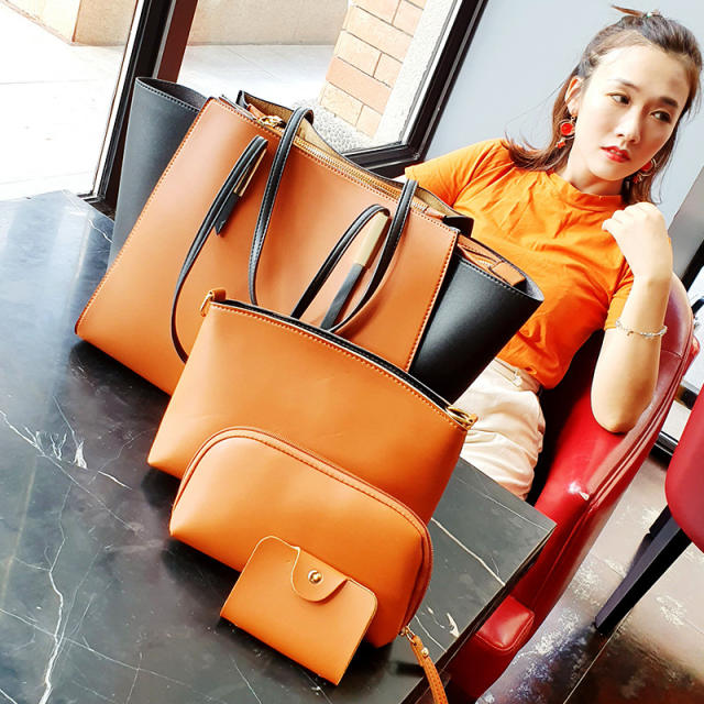 New fashion simple three-piece set shoulder portable tote bag set