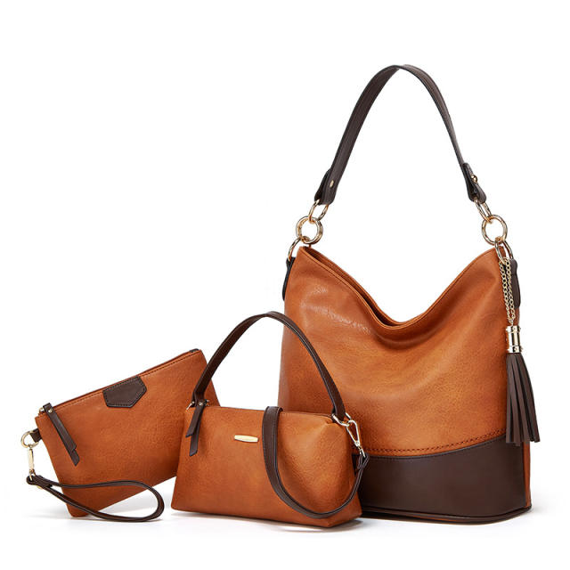 Women's Bag New European American Fashion Shoulder Bag Three-piece Tote Bag set