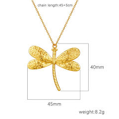 French retro stainless steel texture dragonfly ladies earrings rings suit