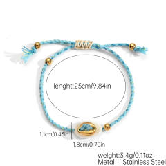 Summer ocean series diy colorful braid rope chain bracelet