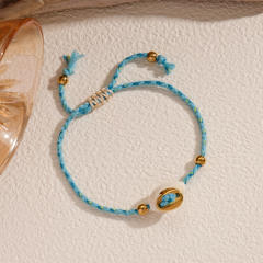 Summer ocean series diy colorful braid rope chain bracelet