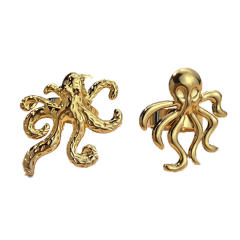 Summer ocean series octopus stainless steel rings