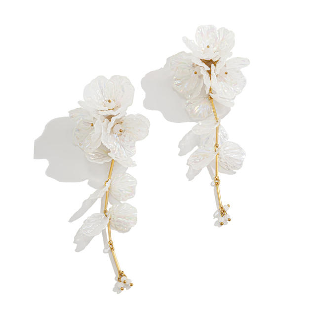 fashion magic CCB flower necklace sweet simple metal collar necklace earrings suit