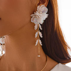 fashion magic CCB flower necklace sweet simple metal collar necklace earrings suit