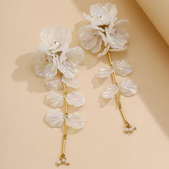 fashion magic CCB flower necklace sweet simple metal collar necklace earrings suit