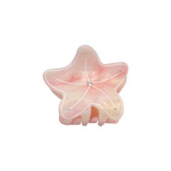 New Cute Starfish Shaped Hair Clip Summer Fresh Diamond hair claw clips 6.4cm