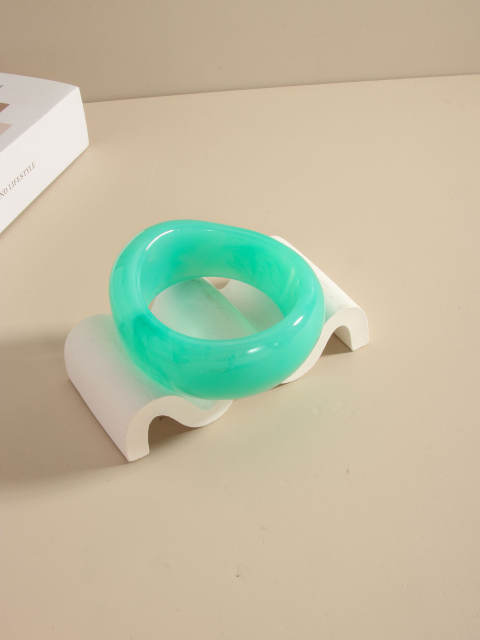 Chunky candy color acrylic bangle bracelet for women summer bangle