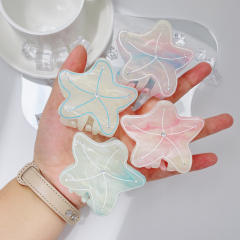 New Cute Starfish Shaped Hair Clip Summer Fresh Diamond hair claw clips 6.4cm