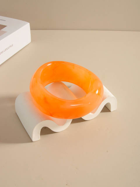Chunky candy color acrylic bangle bracelet for women summer bangle