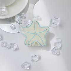 New Cute Starfish Shaped Hair Clip Summer Fresh Diamond hair claw clips 6.4cm