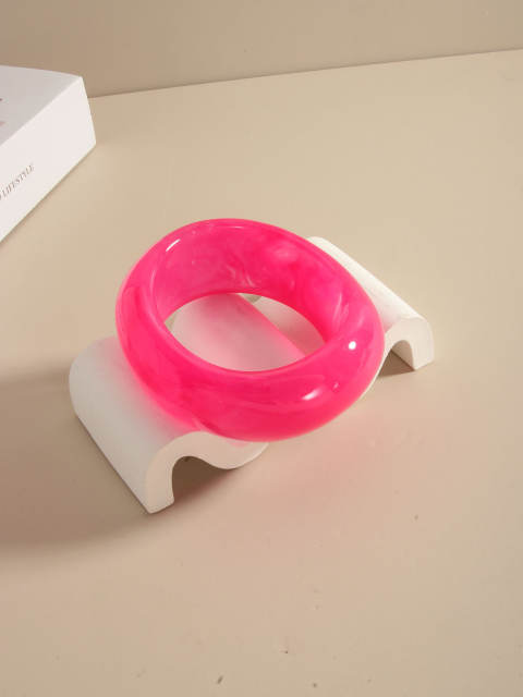 Chunky candy color acrylic bangle bracelet for women summer bangle