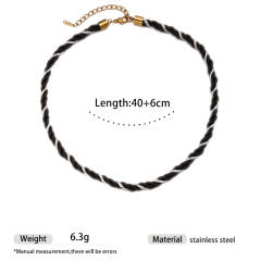 Marine Stainless Steel Pendant starfish conch shell pendant colorful thick Rope chain DIY beach style necklace