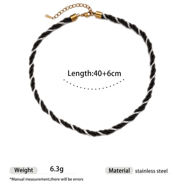 Marine Stainless Steel Pendant starfish conch shell pendant colorful thick Rope chain DIY beach style necklace