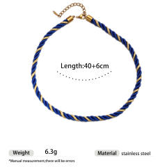 Marine Stainless Steel Pendant starfish conch shell pendant colorful thick Rope chain DIY beach style necklace