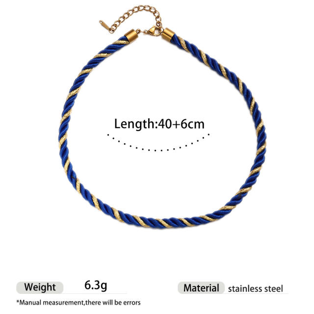Marine Stainless Steel Pendant starfish conch shell pendant colorful thick Rope chain DIY beach style necklace