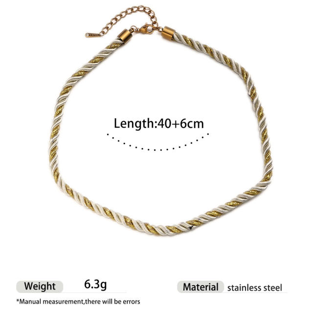Marine Stainless Steel Pendant starfish conch shell pendant colorful thick Rope chain DIY beach style necklace