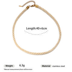 Marine Stainless Steel Pendant starfish conch shell pendant colorful thick Rope chain DIY beach style necklace