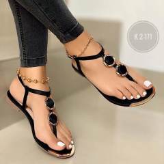 Beaded women's shoes foreign trade summer casual flat sandals
