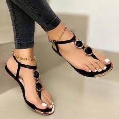 Beaded women's shoes foreign trade summer casual flat sandals