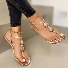 Beaded women's shoes foreign trade summer casual flat sandals