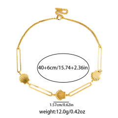 Marine Elements Starfish Conch Love Necklace stainless steel chain necklace for Men Women