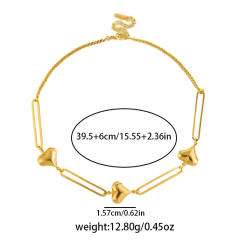 Marine Elements Starfish Conch Love Necklace stainless steel chain necklace for Men Women