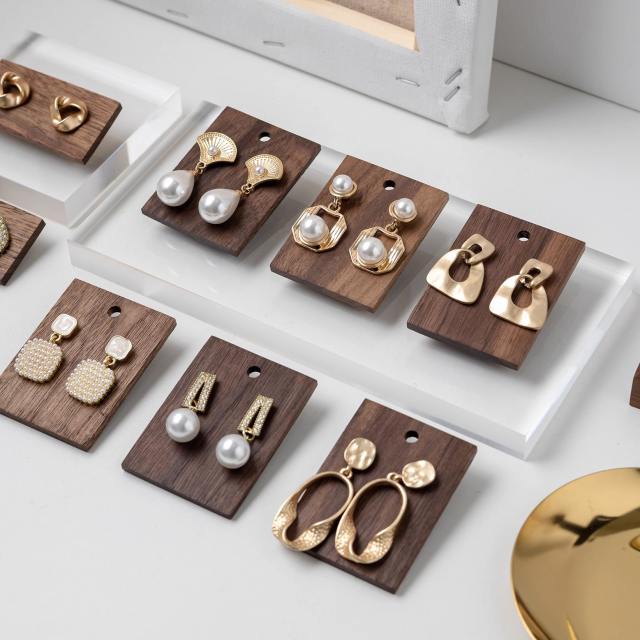 Walnut earrings display rack jewelry hanging earrings rack earrings jewelry card display jewelry photo props