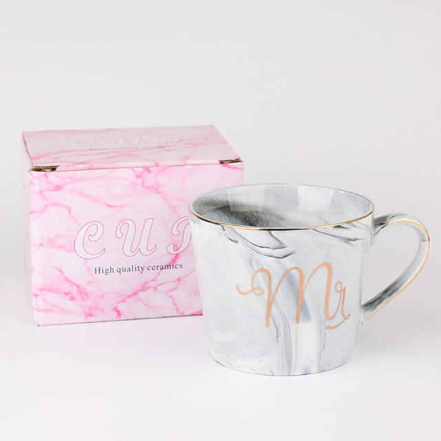 Ceramic Mug Marble Pattern Cup Couple Cup Accompanying Gift Coffee Cup