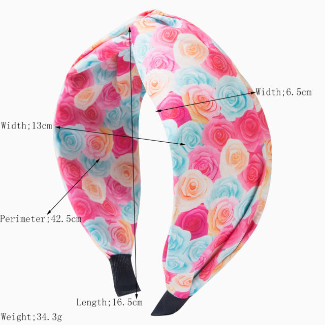 New Bohemian Printed Fabric Hair Hoop Women's turban headband