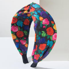 New Bohemian Printed Fabric Hair Hoop Women's turban headband