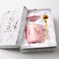Ceramic Mug Marble Pattern Cup Couple Cup Accompanying Gift Coffee Cup