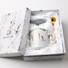 Ceramic Mug Marble Pattern Cup Couple Cup Accompanying Gift Coffee Cup