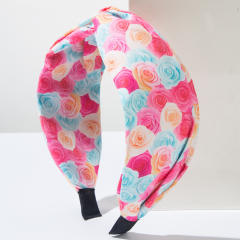 New Bohemian Printed Fabric Hair Hoop Women's turban headband