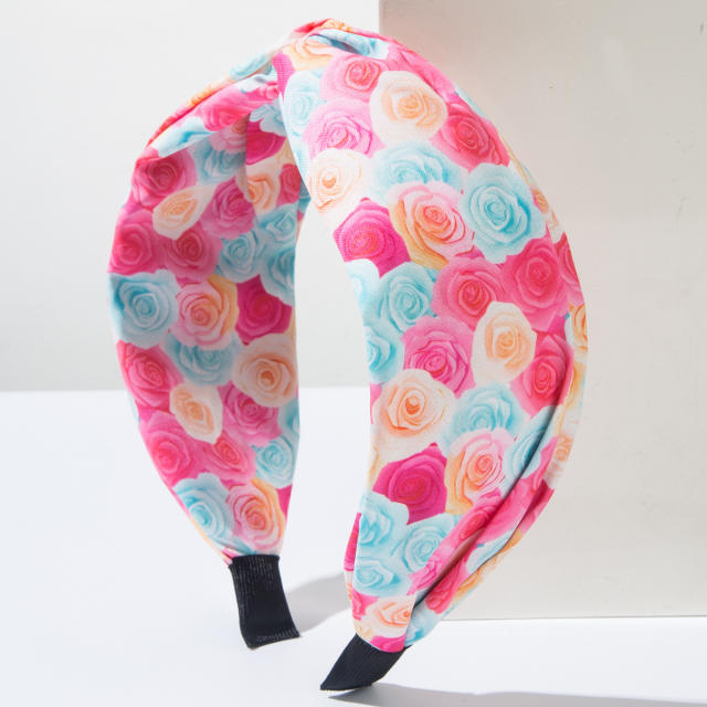 New Bohemian Printed Fabric Hair Hoop Women's turban headband