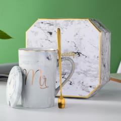 Ceramic Mug Marble Pattern Cup Couple Cup Accompanying Gift Coffee Cup
