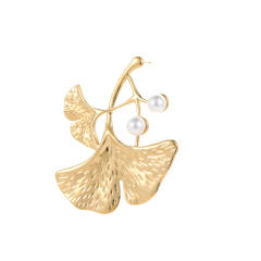 Chunky Ginkgo Leaf design stainless steel rings