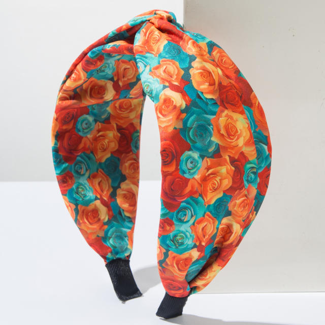 New Bohemian Printed Fabric Hair Hoop Women's turban headband
