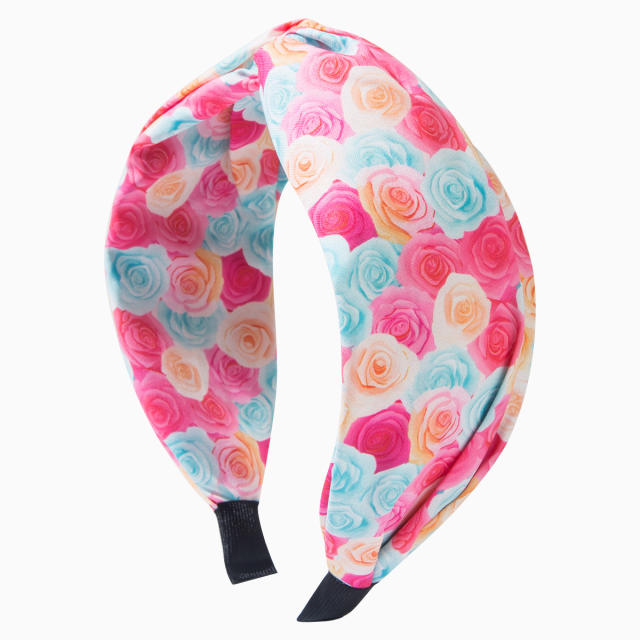 New Bohemian Printed Fabric Hair Hoop Women's turban headband