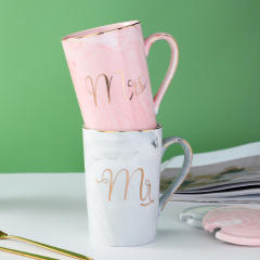 Ceramic Mug Marble Pattern Cup Couple Cup Accompanying Gift Coffee Cup