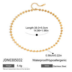 Summer gold color starfish chain necklace stainless steel necklace