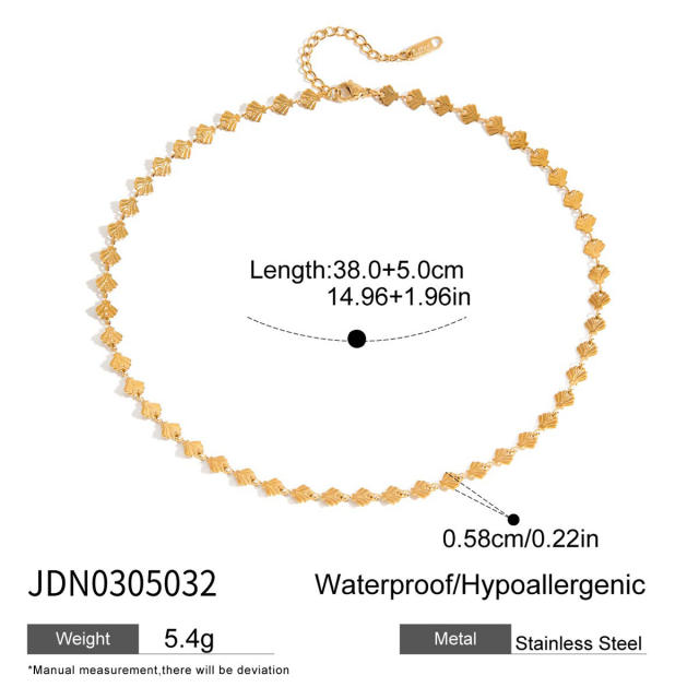 Summer gold color starfish chain necklace stainless steel necklace