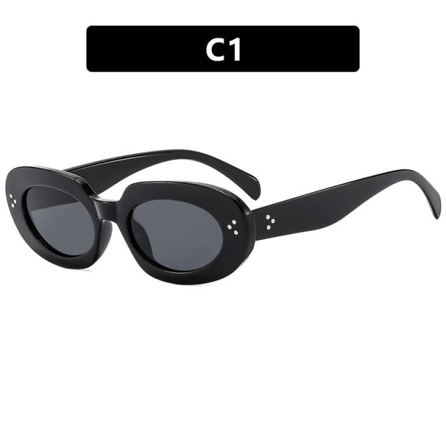 Oval shape sunglasses 2025 new vintage hot girl sunglasses
