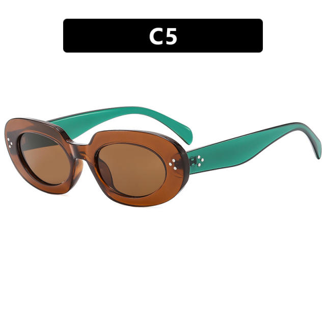 Oval shape sunglasses 2025 new vintage hot girl sunglasses