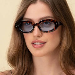 Oval shape sunglasses 2025 new vintage hot girl sunglasses