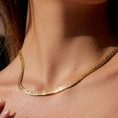 Summer gold color starfish chain necklace stainless steel necklace