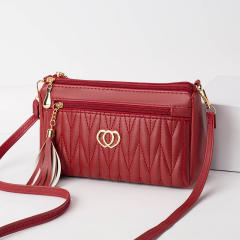 Small Bag Mini Crossbody Bag Women's Tassel Soft Leather Bag