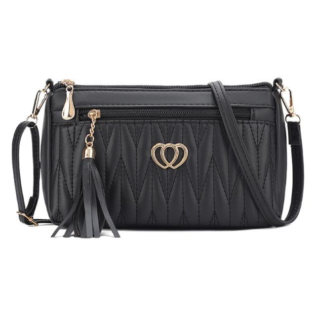 Small Bag Mini Crossbody Bag Women's Tassel Soft Leather Bag