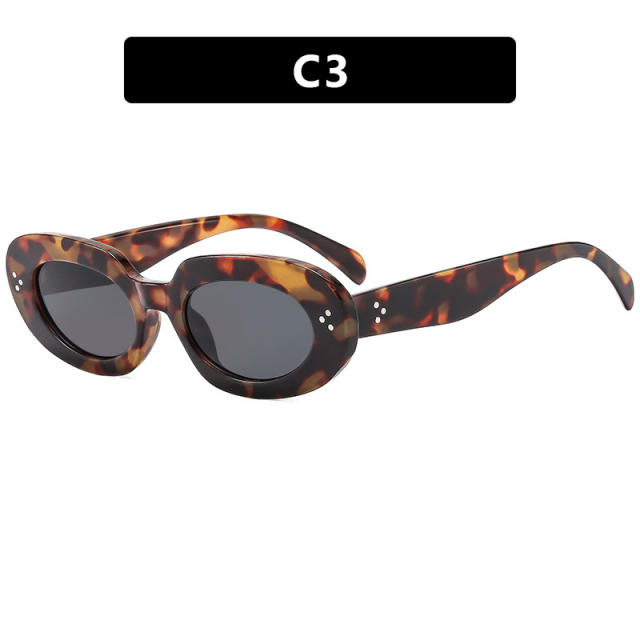 Oval shape sunglasses 2025 new vintage hot girl sunglasses