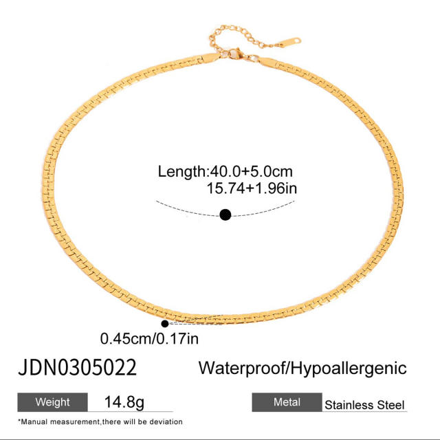Summer gold color starfish chain necklace stainless steel necklace